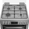 Hotpoint HDG6GDCX Gas Cooker with Double Oven, Stainless Steel, A+ Rated