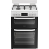 Hotpoint HDD6GDC2W Dual Fuel Cooker with Double Oven, White, A Rated