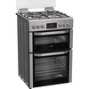 Hotpoint HDD6GDC2WX Dual Fuel Cooker with Double Oven, Stainless Steel, A Rated