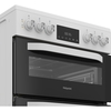 Hotpoint HDE6VDW Ceramic Electric Cooker with Double Oven, White, A Rated