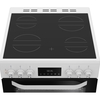 Hotpoint HDE6VDW Ceramic Electric Cooker with Double Oven, White, A Rated