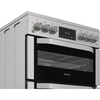 Hotpoint HDE6VDCASX Ceramic Electric Cooker with Double Oven, Stainless Steel, A Rated