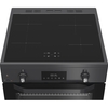 Hotpoint HDE6IDC2SA Induction Electric Cooker with Double Oven, Grey, A Rated