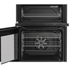 Hotpoint HDE6IDC2SA Induction Electric Cooker with Double Oven, Grey, A Rated