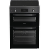 Hotpoint HDE6IDC2SA Induction Electric Cooker with Double Oven, Grey, A Rated