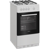 Indesit I5G1KMW Gas Cooker with Single Oven, White, A Rated