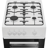 Indesit I5G1KMW Gas Cooker with Single Oven, White, A Rated