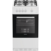 Indesit I5G1KMW Gas Cooker with Single Oven, White, A Rated