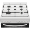 Indesit I6G3PMW/UK Dual Fuel Cooker with Single Oven, White, A Rated