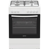 Indesit I6G3PMW/UK Dual Fuel Cooker with Single Oven, White, A Rated