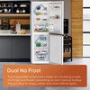 Hotpoint HPK 26403 XBR5UK No Frost Fridge Freezer, 70/30, Grey, D Rated