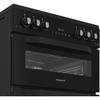Hotpoint HDG6GDCB1 Gas Cooker with Double Oven, Black, A+ Rated
