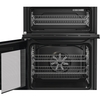 Hotpoint HDE6VDC2B1 Ceramic Electric Cooker with Double Oven, Black, A Rated