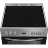 Indesit IDE6VDCS1 Ceramic Electric Cooker with Double Oven, Silver, A Rated
