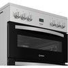 Indesit IDE6VDCS1 Ceramic Electric Cooker with Double Oven, Silver, A Rated