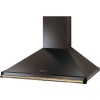 Rangemaster CLAHDC110BB 110cm Chimney Cooker Hood Classic Black / Brass, E Rated