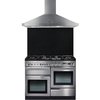 Rangemaster LEIHDC110SC 110cm Chimney Cooker Hood Stainless Steel / Chrome, D Rated