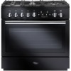 Rangemaster PROP90FXDFFGB/C 90cm Dual Fuel Range Cooker Professional Plus FX Black / Chrome, A Rated