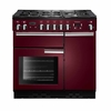 Rangemaster PROP90NGFCY/C 90cm Gas Range Cooker Professional Plus Cranberry / Chrome, A Rated