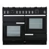 Rangemaster PROP110NGFGB/C 110cm Gas Range Cooker Professional Plus Black / Chrome, A Rated