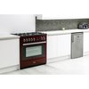 Rangemaster PROP90FXPDFFCY/C 90cm Dual Fuel Range Cooker Professional Plus FXP Cranberry / Chrome, A Rated