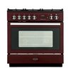 Rangemaster PROP90FXPDFFCY/C 90cm Dual Fuel Range Cooker Professional Plus FXP Cranberry / Chrome, A Rated