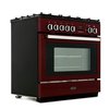 Rangemaster PROP90FXPDFFCY/C 90cm Dual Fuel Range Cooker Professional Plus FXP Cranberry / Chrome, A Rated