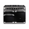 Rangemaster ELS110DFFGB 110cm Dual Fuel Range Cooker Elise Black / Brushed Nickel, A Rated