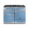 Rangemaster ELS110DFFCA 110cm Dual Fuel Range Cooker Elise China Blue / Brushed Nickel, A Rated