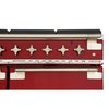 Rangemaster ELS110DFFRD 110cm Dual Fuel Range Cooker Elise Cherry Red / Brushed Nickel, A Rated