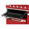 Rangemaster ELS110DFFRD 110cm Dual Fuel Range Cooker Elise Cherry Red / Brushed Nickel, A Rated
