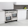 Rangemaster PDL110DFFSS/C 110cm Dual Fuel Range Cooker Professional Deluxe Stainless Steel / Chrome, A Rated