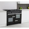Rangemaster PDL110DFFGB/C 110cm Dual Fuel Range Cooker Professional Deluxe Black / Chrome, A Rated