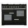 Rangemaster PDL110DFFGB/C 110cm Dual Fuel Range Cooker Professional Deluxe Black / Chrome, A Rated