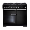 Rangemaster PDL100DFFGB/C 100cm Dual Fuel Range Cooker Professional Deluxe Black / Chrome, A Rated