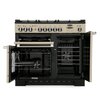 Rangemaster PDL100DFFCR/C 100cm Dual Fuel Range Cooker Professional Deluxe Cream / Chrome, A Rated