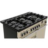 Rangemaster PDL100DFFCR/C 100cm Dual Fuel Range Cooker Professional Deluxe Cream / Chrome, A Rated
