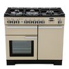 Rangemaster PDL100DFFCR/C 100cm Dual Fuel Range Cooker Professional Deluxe Cream / Chrome, A Rated