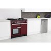 Rangemaster PDL100DFFCY/C 100cm Dual Fuel Range Cooker Professional Deluxe Cranberry / Chrome, A Rated