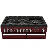 Rangemaster PDL100DFFCY/C 100cm Dual Fuel Range Cooker Professional Deluxe Cranberry / Chrome, A Rated
