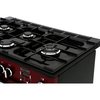 Rangemaster PDL100DFFCY/C 100cm Dual Fuel Range Cooker Professional Deluxe Cranberry / Chrome, A Rated