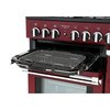 Rangemaster PDL100DFFCY/C 100cm Dual Fuel Range Cooker Professional Deluxe Cranberry / Chrome, A Rated