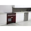 Rangemaster PDL90EICY/C 90cm Induction Range Cooker Professional Deluxe Cranberry / Chrome, A Rated