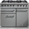 Falcon 1000 Deluxe Stainless Steel Chrome 100cm Dual Fuel Range Cooker, A Rated