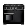 Rangemaster KCH100DFFBL/C 100cm Dual Fuel Range Cooker Kitchener Black / Chrome, A Rated