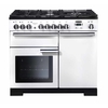 Rangemaster PDL100DFFWH/C 100cm Dual Fuel Range Cooker Professional Deluxe White / Chrome, A Rated