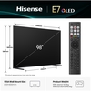 Hisense 98E7QTUK 98" QLED Smart Television, 4K Ultra HD, Grey, E Rated