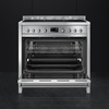 Smeg A1-9 Opera 90cm Dual Fuel Range Cooker, Stainless Steel, A+ Rated
