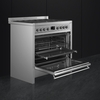 Smeg A1-9 Opera 90cm Dual Fuel Range Cooker, Stainless Steel, A+ Rated