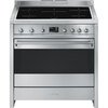 Smeg A1PYID-9 Opera 90cm Induction Range Cooker, Stainless Steel, A+ Rated